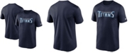 Nike Men's Navy Tennessee Titans Wordmark Legend Performance T-shirt